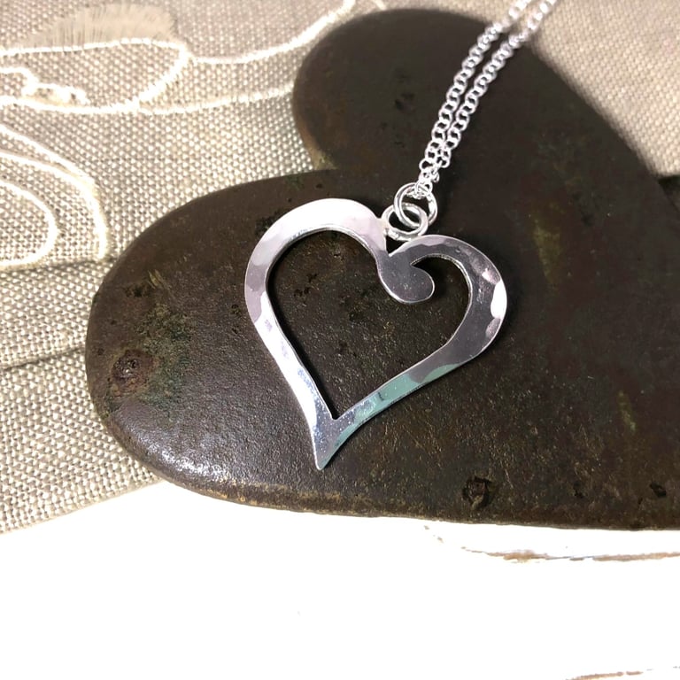Valentine Heart Pendant in Sterling Silver
