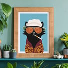 Hunter Cat Movie Wall Art Print - Perfectly Imperfect - 12x16 inches