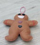 Festive Felt Gingerbread Man Tree Decoration with button embellishments - Image 7