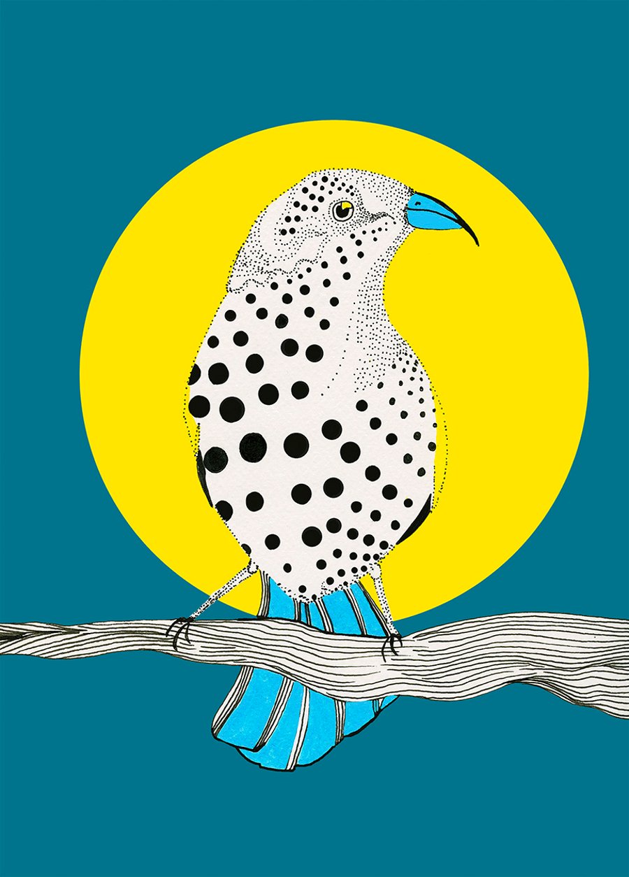 Japanese Spotted Bird A3