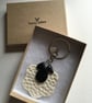Handmade Ceramic Sheep Keyring - Image 1