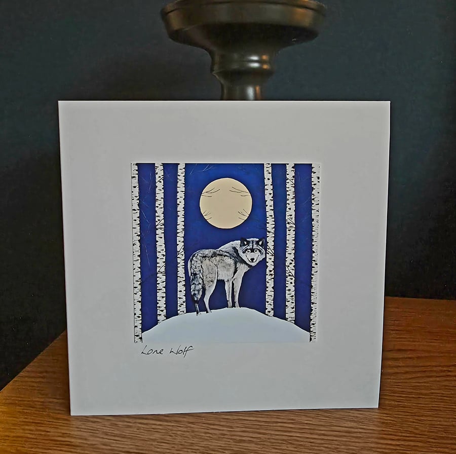 Lone Wolf Handmade Greetings Card
