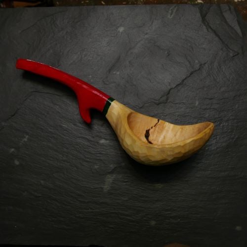 Large Maple Ladle handcarved from a branch burl.