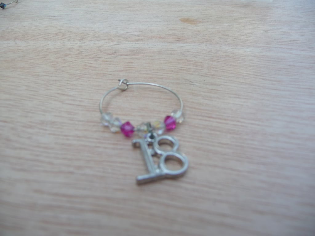 Wine charm ring keepsake gift milestone birthday