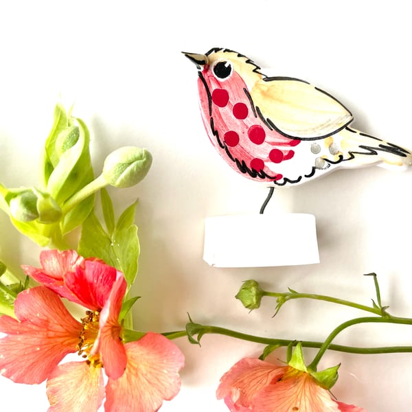 Robin pottery ornament