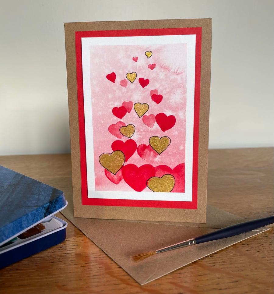 Cards, Greeting card, love hearts, original artwork, Mother’s Day.