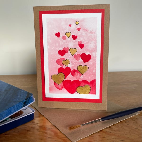 Cards, Greeting card, love hearts, original artwork, Mother’s Day.