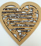 Medium wooden heart - Be strong and courageous (Joshua 1:9) - Image 3