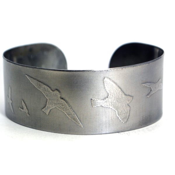 Surgical steel Bird on Wing Cuff