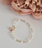 Beaded Bracelet with Resin Charm Real Preserved Flowers Jewellery Gift