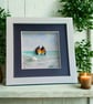 Pebble Penguin Coastal Art, Handmade Penguin Picture, One-of-a-Kind Seaside Gift - Image 2