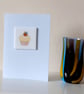 Fused glass 2 in 1 blank greeting card and keepsake decoration, cupcake 3