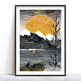 Sail on the Wind Illustrated Art Print 