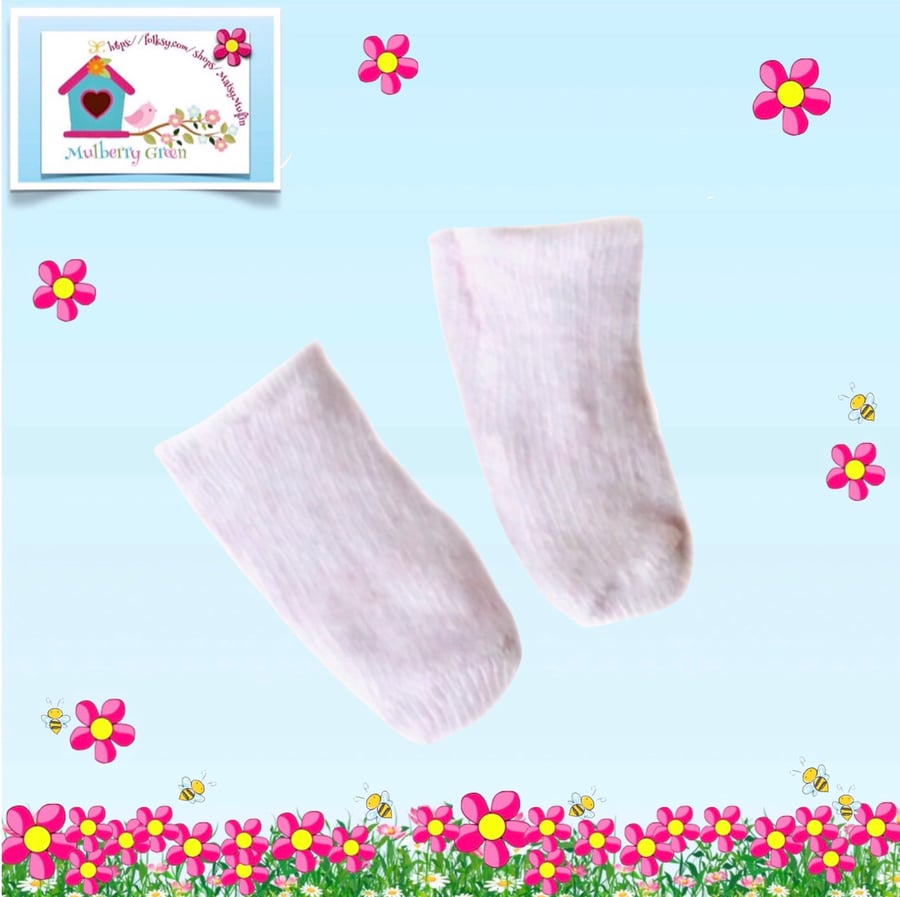 Reserved for Kat - White Ankle Socks 
