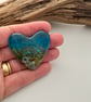 Fused Glass Heart - Seascape - Image 3