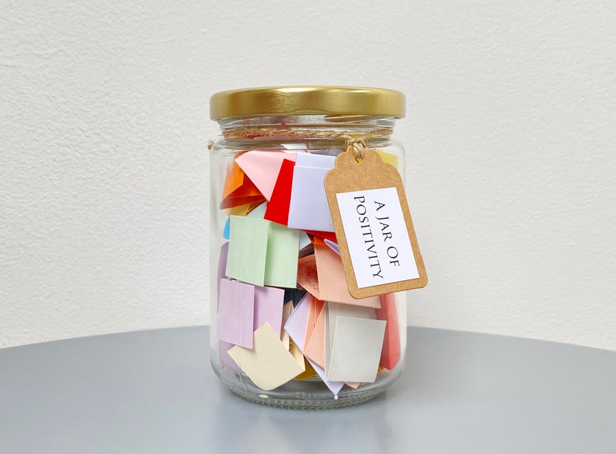 A Jar of Positivity - Positive Encouraging Quotes - Handmade Quote Gift