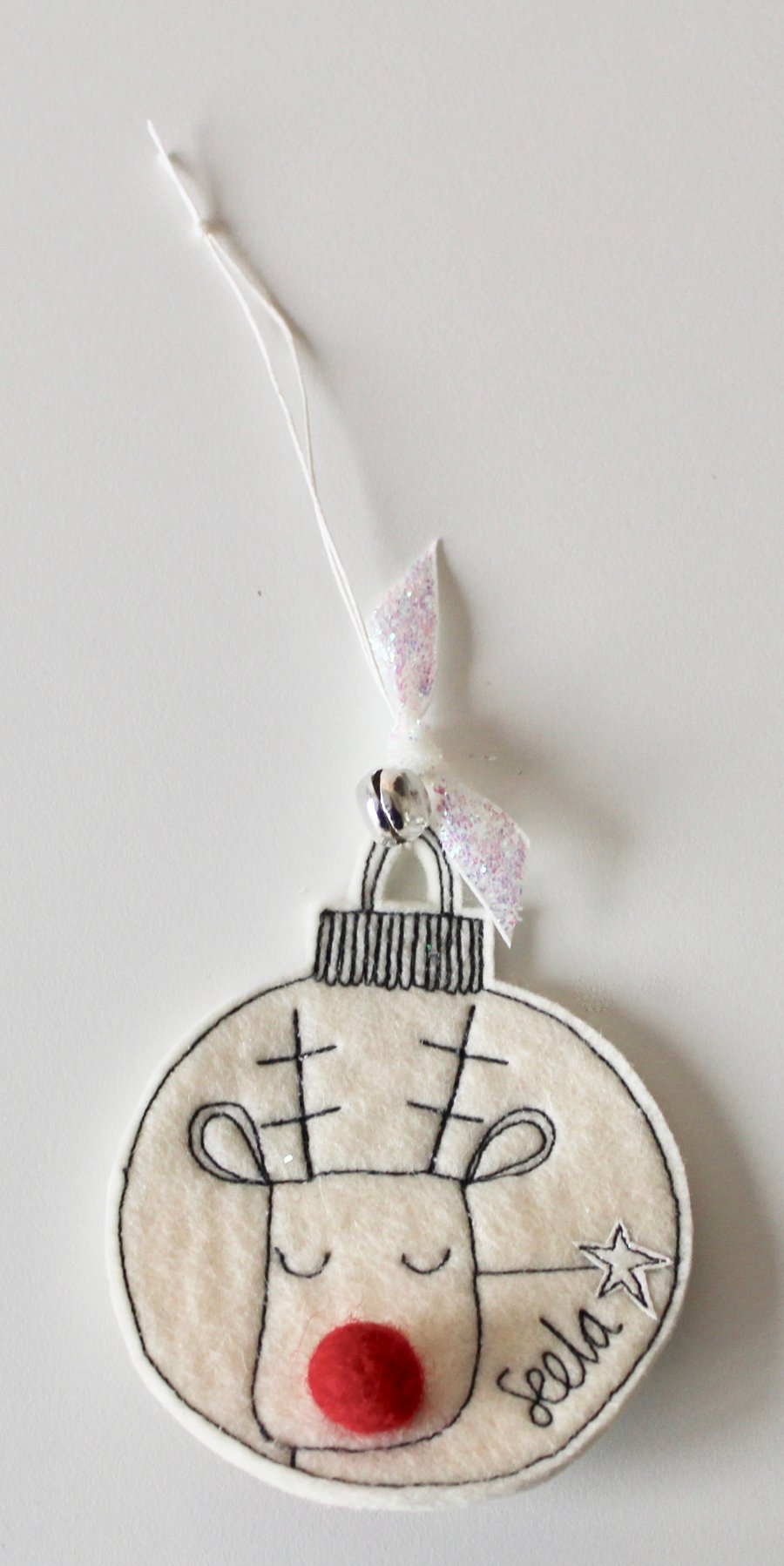 Special Order for A. Marks - Wool Felt Christmas Bauble - Hanging Decorations