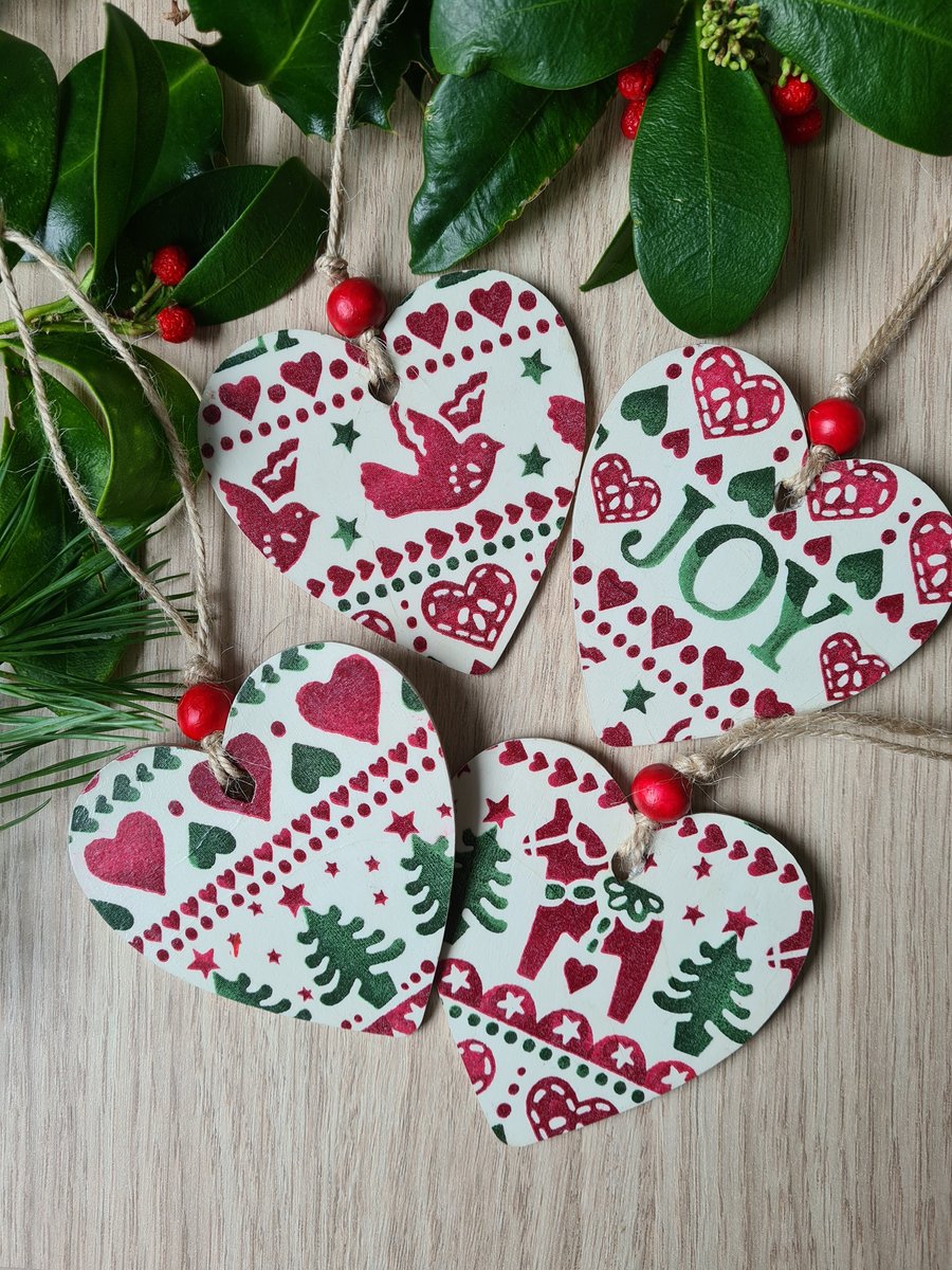 4 Emma Bridgewater design Christmas hanging decorations decor letterbox gift