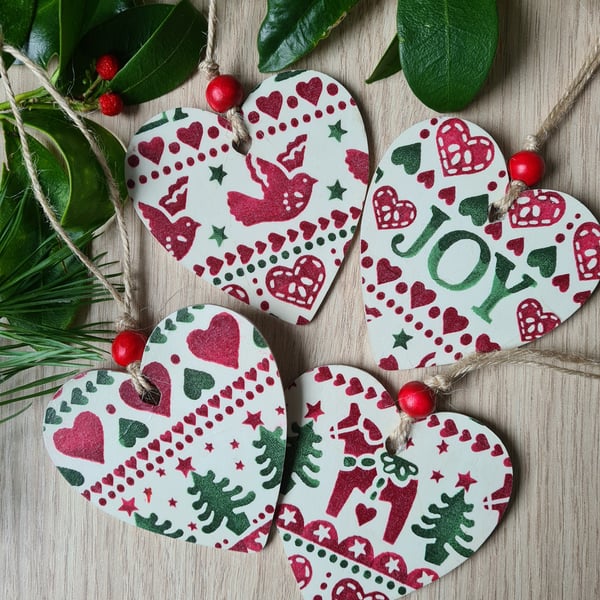 4 Emma Bridgewater design Christmas hanging decorations decor letterbox gift