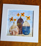 "3 vases" an original mixed media painting  - Image 5