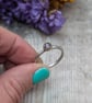 Sterling Silver and 9ct Gold Patterned Iolite Gemstone Stacking Ring - JBJ9013 - Image 2
