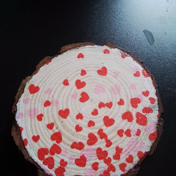 Woodslice decoupage coaster 