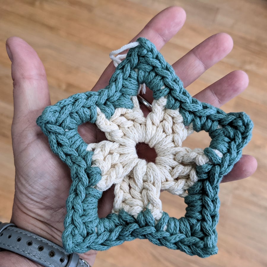 Christmas star decoration, crochet star, hanging decoration