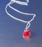 Necklace Swarovski Siam Heart Pendant on Sterling Silver Chain - Image 5