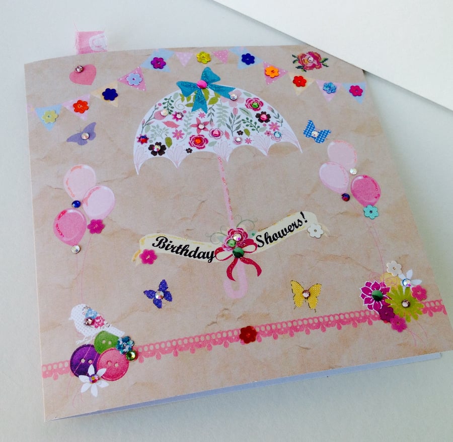 SALE Birthday Card,Greeting Card,Handmade,Handfinished,Personalised