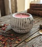 Black & White Marble Effect Jar with Candle - Image 2