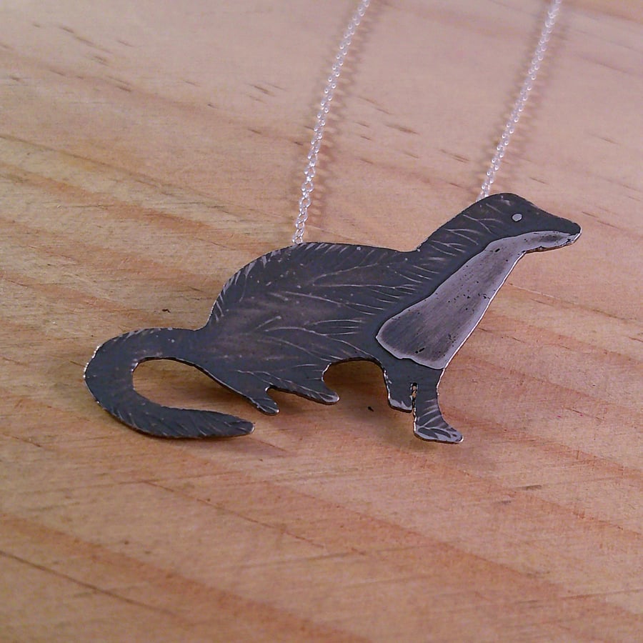 Sterling Silver Otter Necklace