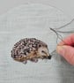 Hedgehog mini hoop, handmade hanging decoration, embroidered - Image 8