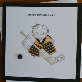 Ice Hockey Father's Day Card