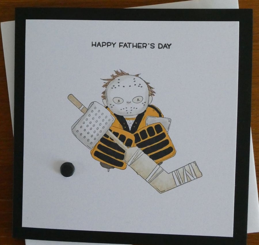 Ice Hockey Father's Day Card