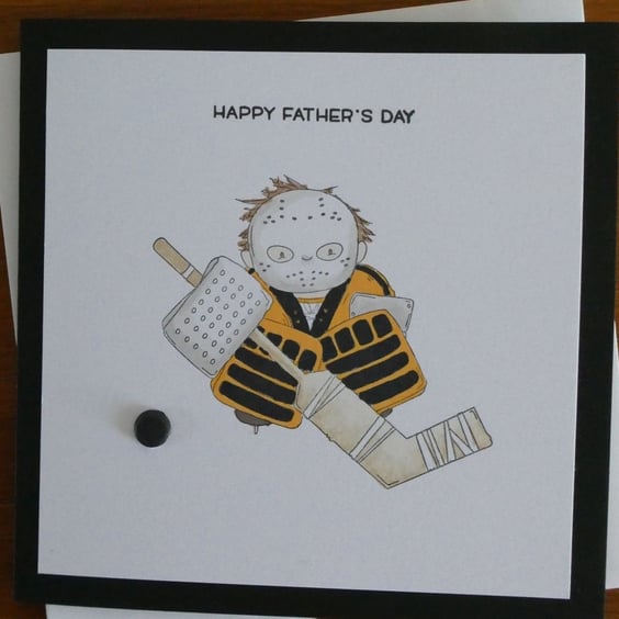 Ice Hockey Father's Day Card