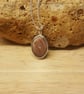 Small simple oval Green Aventurine pendant Necklace. Reiki charged - Image 3