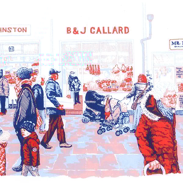 Butcher's Row - Leeds Screenprint Art