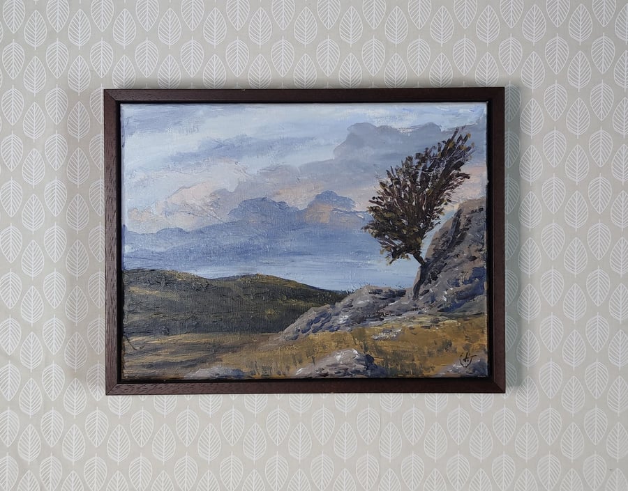 Glenshee Cairngorms, Scottish highlands landscape framed painting