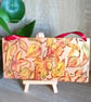 Metallic Autumn leaves small handpainted wall decoration.  