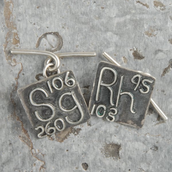 sterling silver 'element' cufflinks - made to order choose your elements!