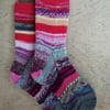 Socks, hand knitted, MULTICOLOURED, Medium, size 5-6