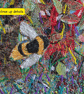 Textile nature art - bees - eco gift - wall hanging - ready to hang - Image 3