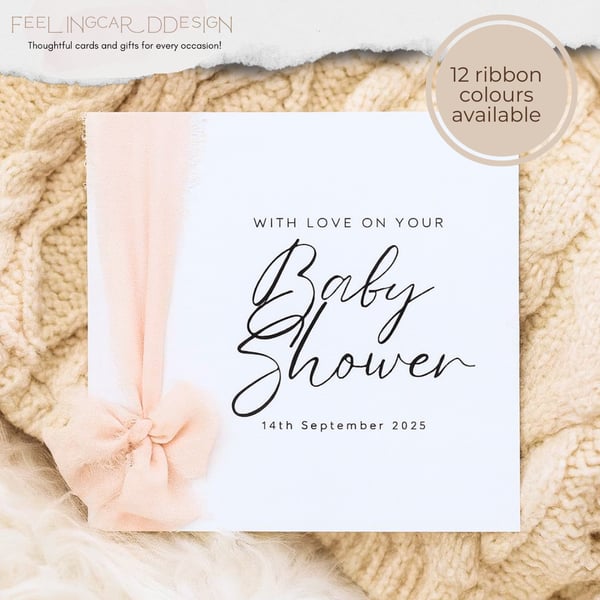 Personalised Elegant Ribbon Keepsake for Mum-to-Be - Custom Name & Date