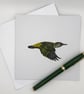 Perfectly Imperfect Green Woodpecker Blank Greetings Card