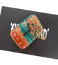 Handmade Fused Glass 'Autumn Tree' Brooch - Image 2
