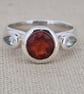 Mexican Fire Opal & Aquamarine Sterling Silver Statement Ring