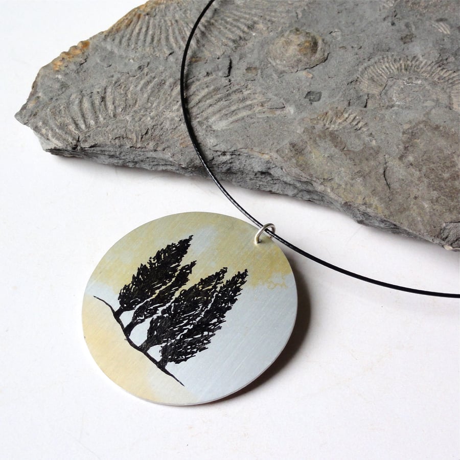 Golden trees necklace