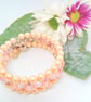 Pearl and Crystal 2 Strand Cuff Bracelet with Bridesmaids Charm, Hen Party Gift - Image 5
