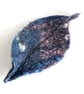 Felted leaf brooch : blue and pink - Image 3