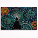 Sacred Buddha Mandala – Hand-Painted Dot Art Spiritual Wall Inner Altar